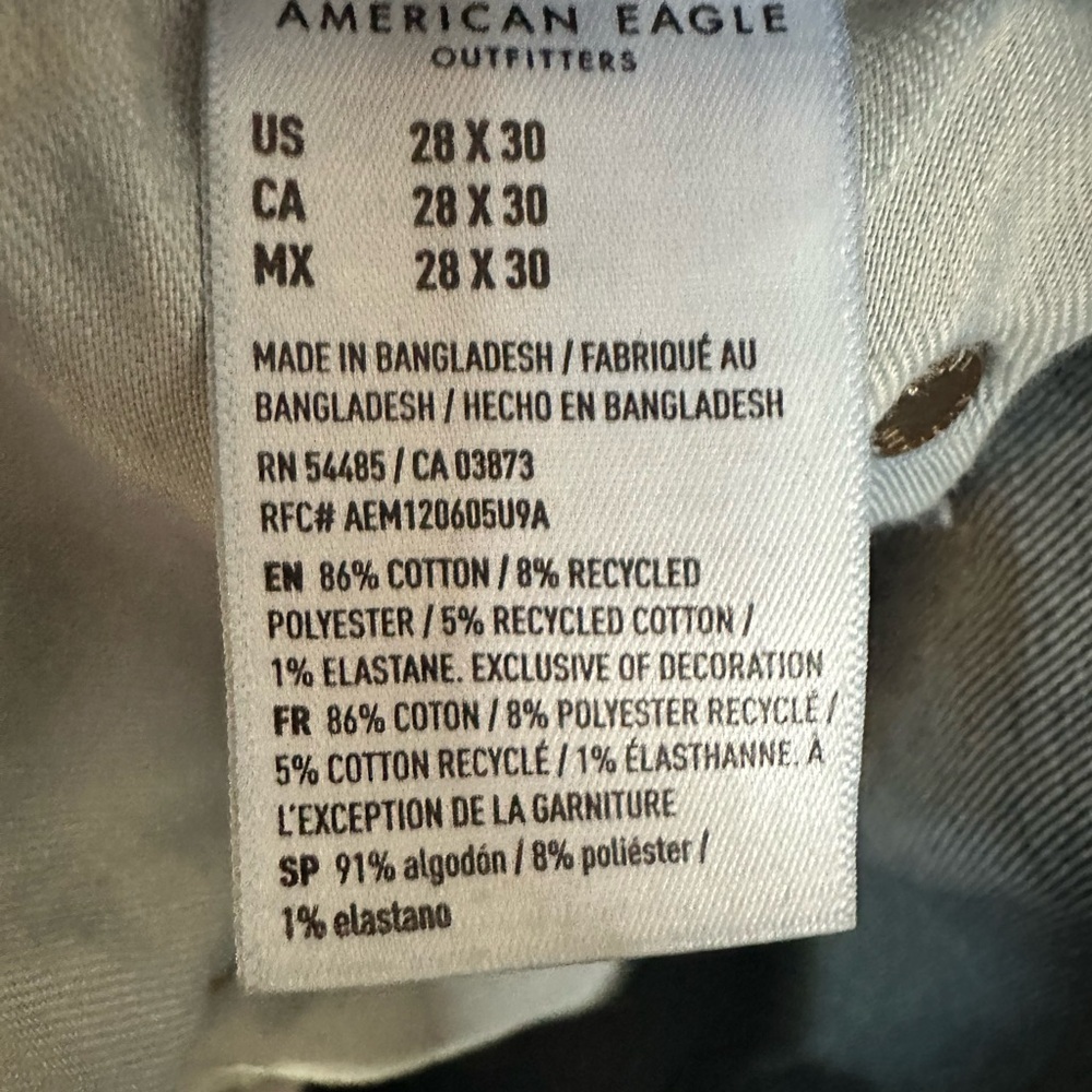 American Eagle Outfitters Men's Air Flex Blue Jeans 28 x 30 - Picture 6 of 6